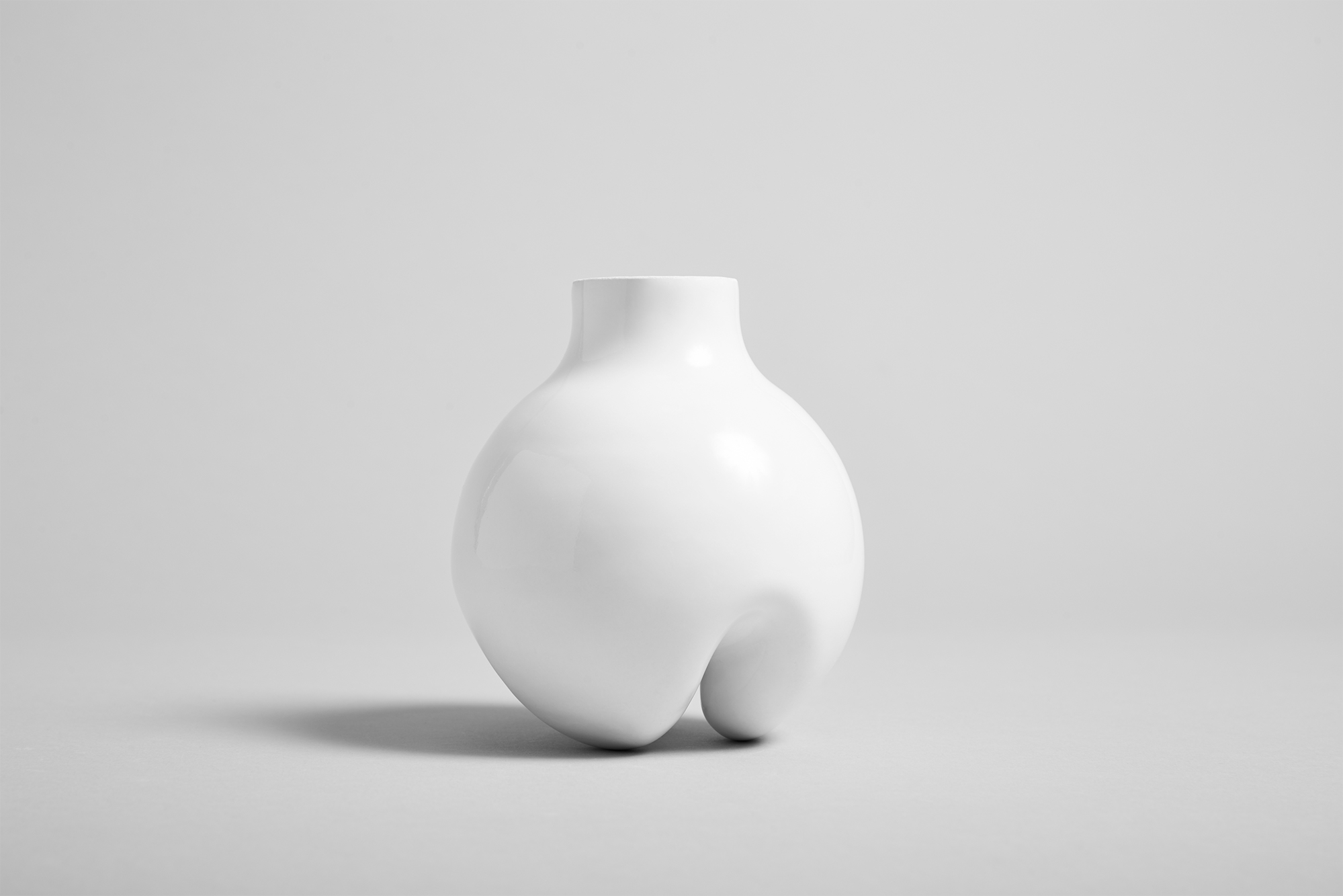 individual white ceramic vase.