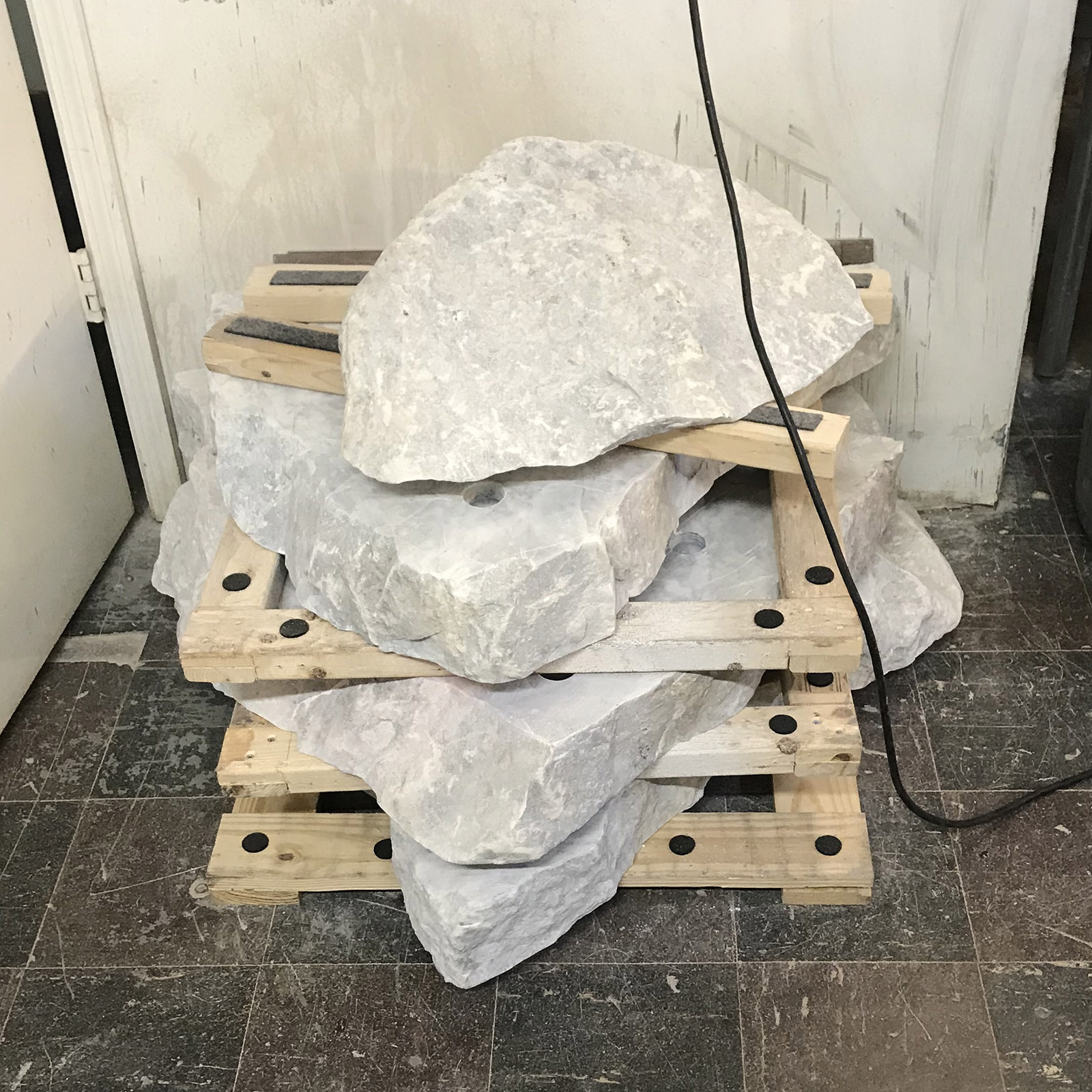 stack of cut stone slabs